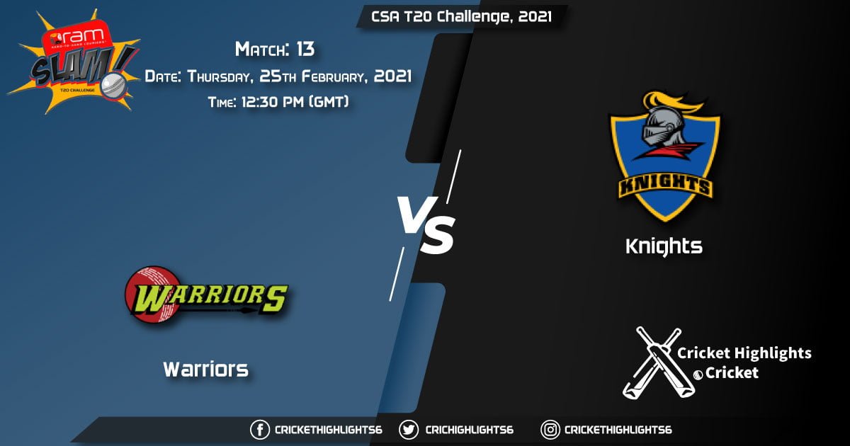 Warriors-vs-Knights,-Match-13,-February-25,-2021-Live-Cricket-Score,-CSA-T20-Challenge,-2021