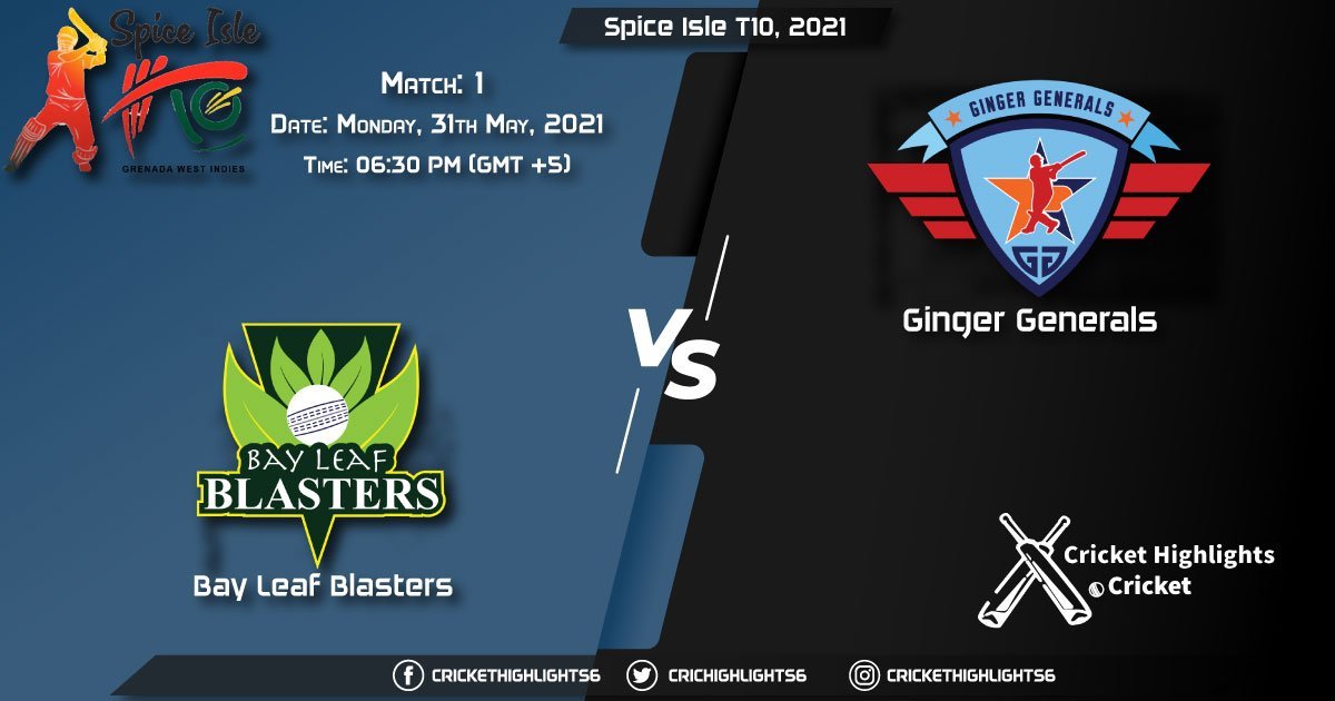 BLB vs GG, Live Scorecard, Match 1, May 31, 2021, Spice Isle T10, 2021