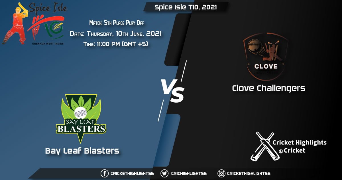 BLB vs CC, Live Scorecard, Match 5th Place Play Off, June 10, 2021, Live Cricket Score, Spice Isle T10, 2021
