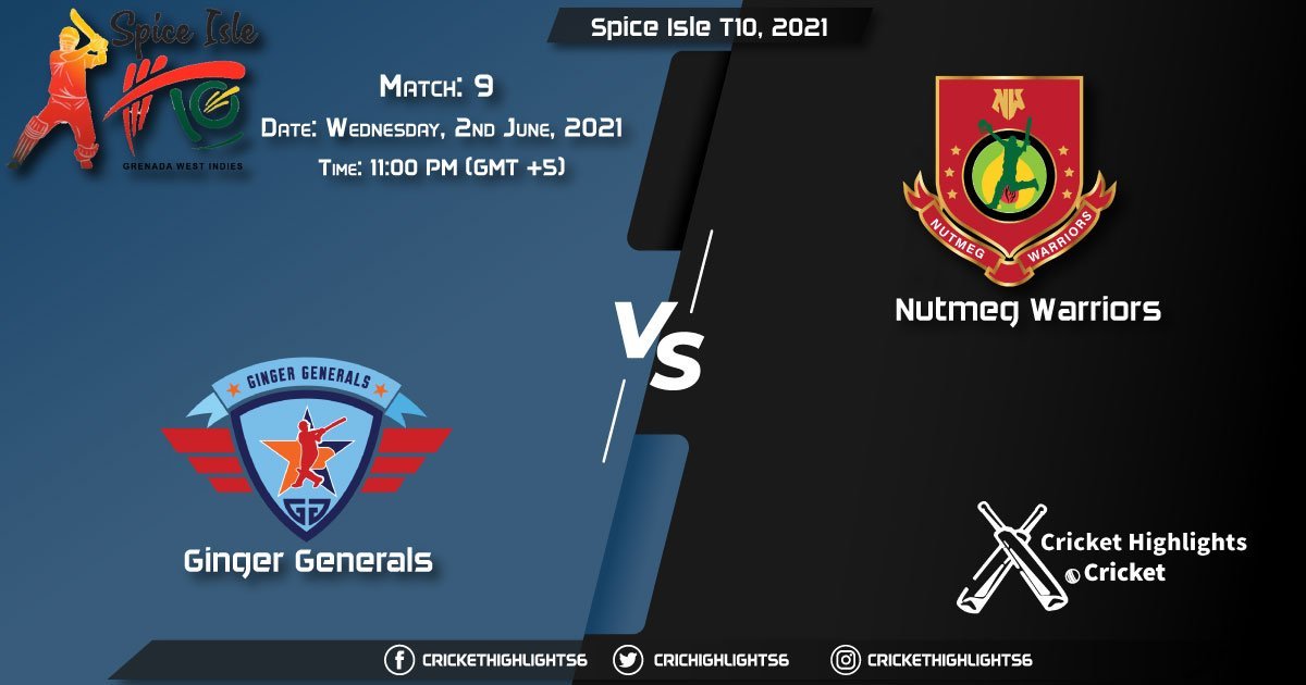 GG vs NW, Live Scorecard, Match 9, June 2, 2021, Live Cricket Score, Spice Isle T10, 2021