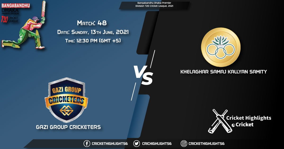 GGC vs KSKS, Live Scorecard, Match 48, June 13, 2021, Live Cricket Score, Bangabandhu Dhaka Premier Division T20 Cricket League, 2021