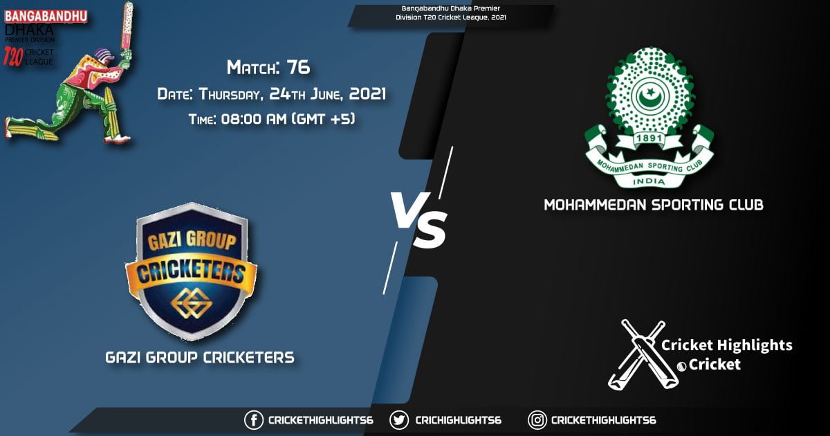 GGC vs MSC, Live Scorecard, Match 76, June 24, 2021, Live Cricket Score, Bangabandhu Dhaka Premier Division T20 Cricket League, 2021