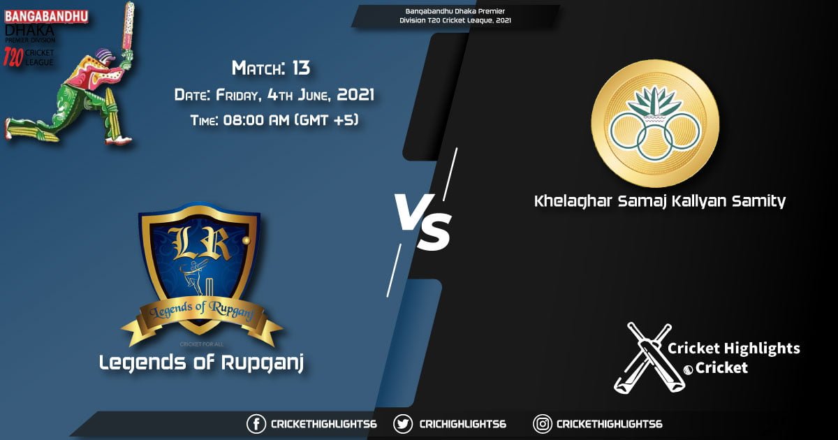 LOR vs KSK, Live Scorecard, Match 13th, June 4, 2021, Live Cricket Score, Bangabandhu Dhaka Premier Division T20 Cricket League, 2021