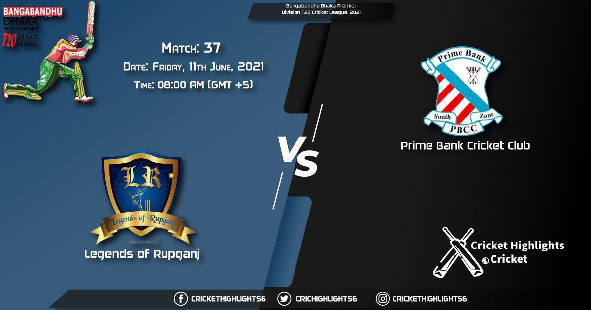 LOR vs PBCC, Live Scorecard, Match 37, June 11, 2021, Live Cricket Score, Bangabandhu Dhaka Premier Division T20 Cricket League, 2021