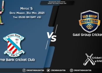 PBCC vs GGC, Live Scorecard, Match 5, May 31, 2021, Live Cricket Score, Bangabandhu Dhaka Premier Division T20 Cricket League, 2021