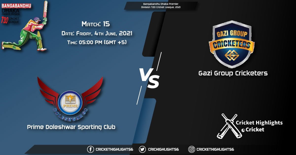 PDSC vs GGC, Live Scorecard, Match 15th, June 4, 2021, Live Cricket Score, Bangabandhu Dhaka Premier Division T20 Cricket League, 2021