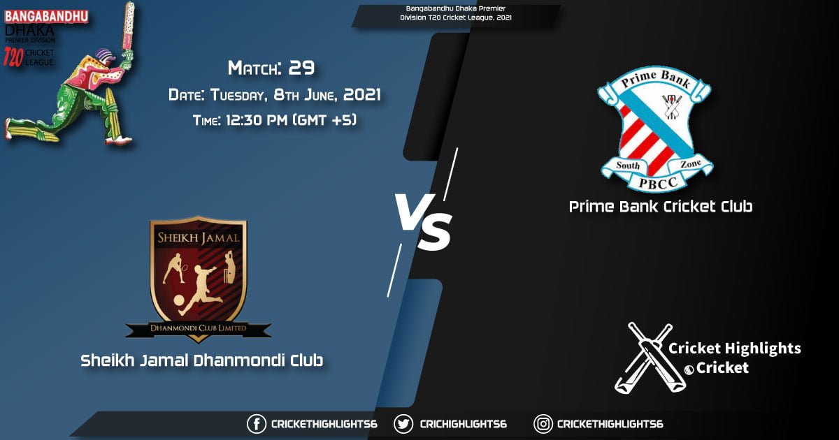 SJDC vs PBCC, Live Scorecard, Match 29, June 8, 2021, Live Cricket Score, Bangabandhu Dhaka Premier Division T20 Cricket League, 2021