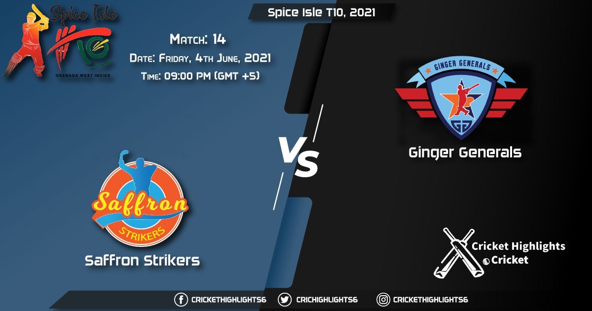 SS vs GG, Live Scorecard, Match 14, June 4, 2021, Live Cricket Score, Spice Isle T10, 2021