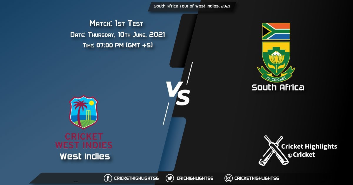 South Africa Tour of West Indies, 2021, Live 1st Test Match, WI vs SA LIVE Streaming for free, When, Where, How to Watch