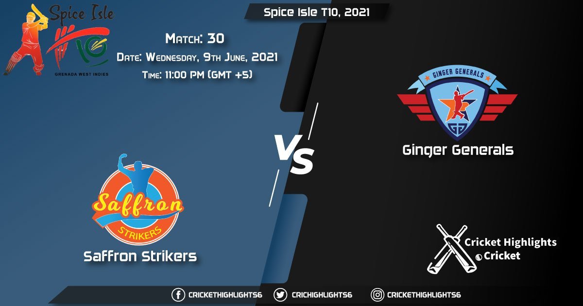 Spice Isle T10, 2021, Live Match 30, SS vs GG LIVE Streaming for free, When, Where, How to Watch