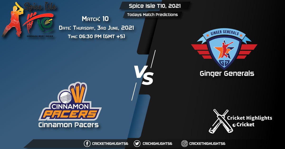 Spice Isle T10, 2021, Match 10 CP vs GG, Playing 11 & Today's Match Predictions