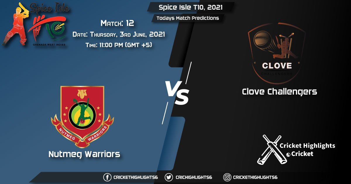Spice Isle T10, 2021, Match 12 NW vs CC, Playing 11 & Today's Match Predictions