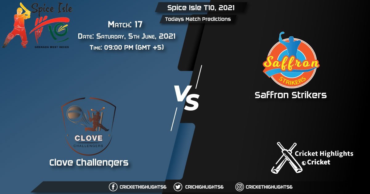 Spice Isle T10, 2021, Match 17 CC vs SS, Playing 11 & Today's Match Predictions