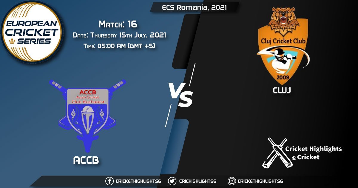 ACCB vs CLJ, Live Scorecard, Match 16, July 15, 2021, Live Cricket Score, ECS Romania, 2021