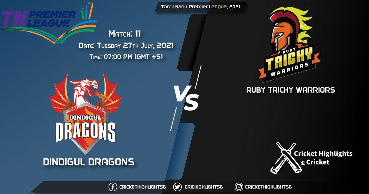 DD vs RTW, Live Scorecard, Match 11, July 27, 2021, Live Cricket Score, Tamil Nadu Premier League, 2021