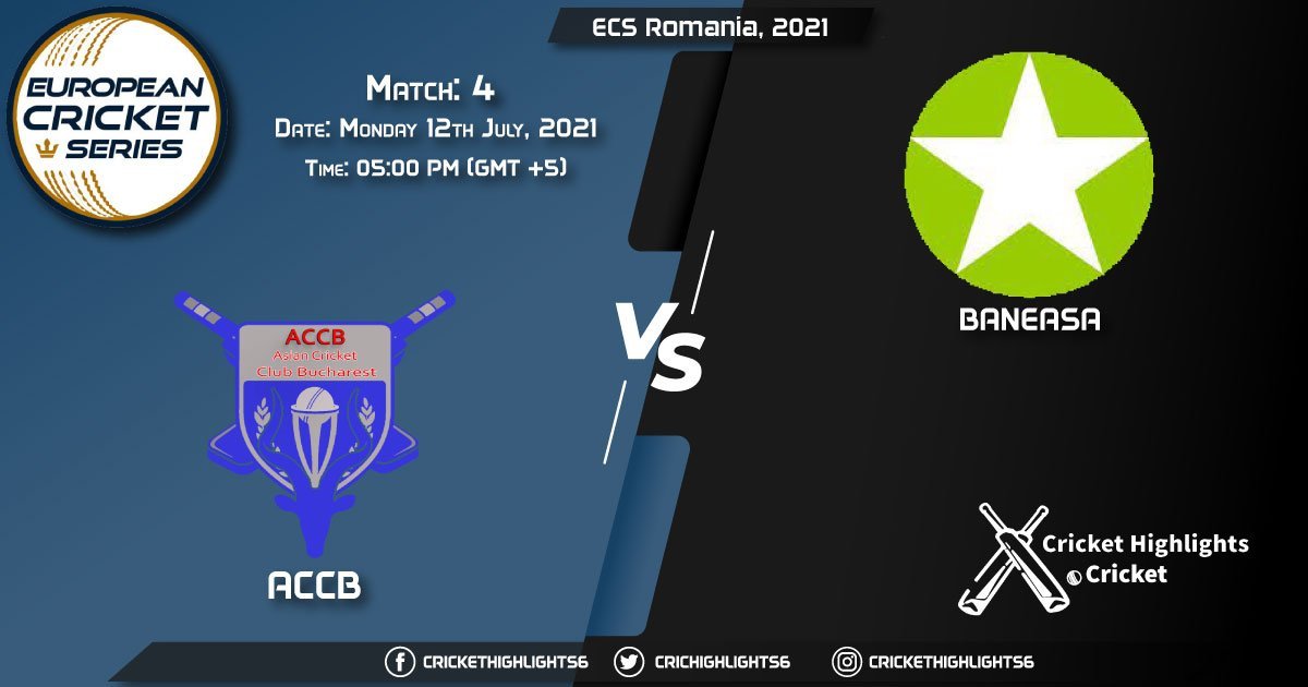 ECS Romania, 2021, Match 4 ACCB vs BAN, Playing 11 & Today's Match Predictions