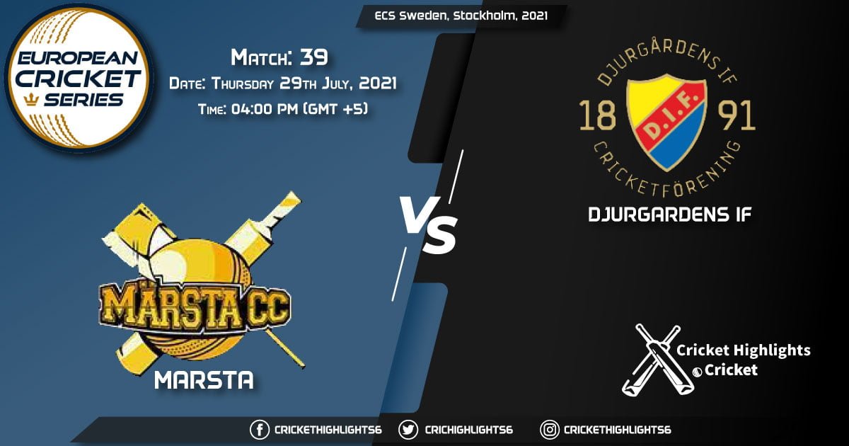 ECS Sweden, Stockholm, 2021, Match 39 MAR vs DIF, Playing 11 & Today's Match Predictions