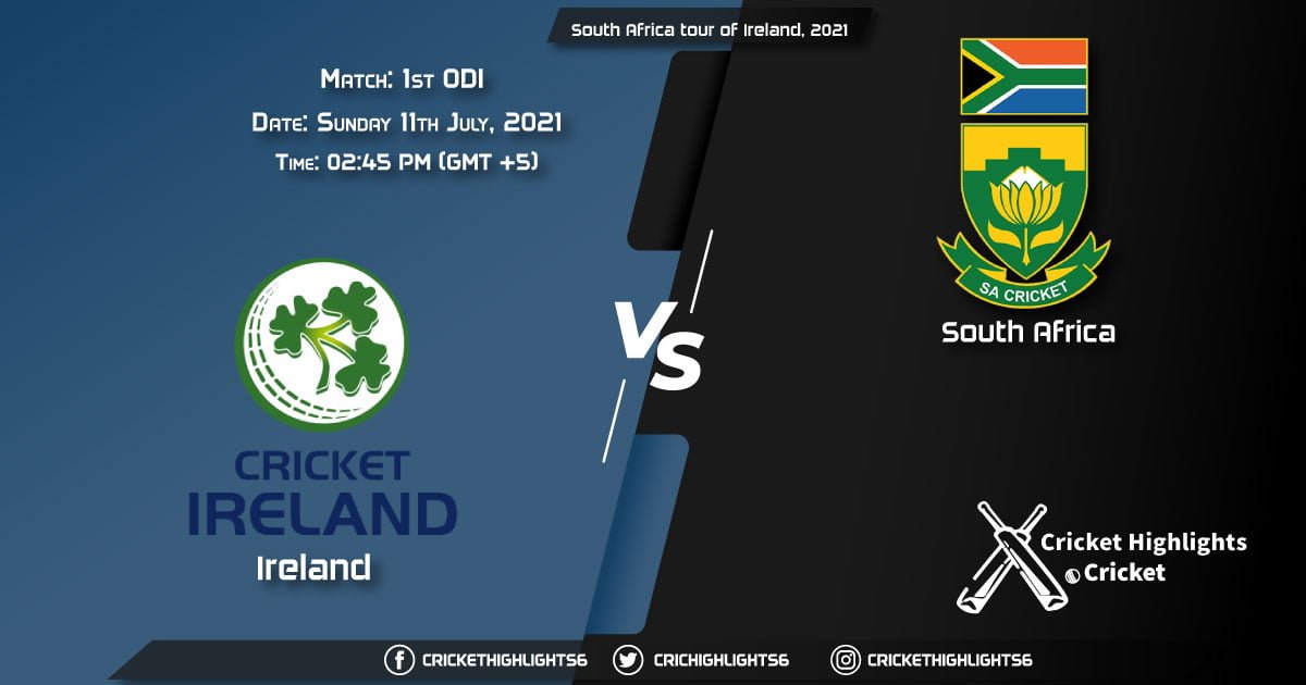 IRE vs SA, Live Scorecard, Match 1st ODI, July 11, 2021, Live Cricket Score, South Africa tour of Ireland, 2021