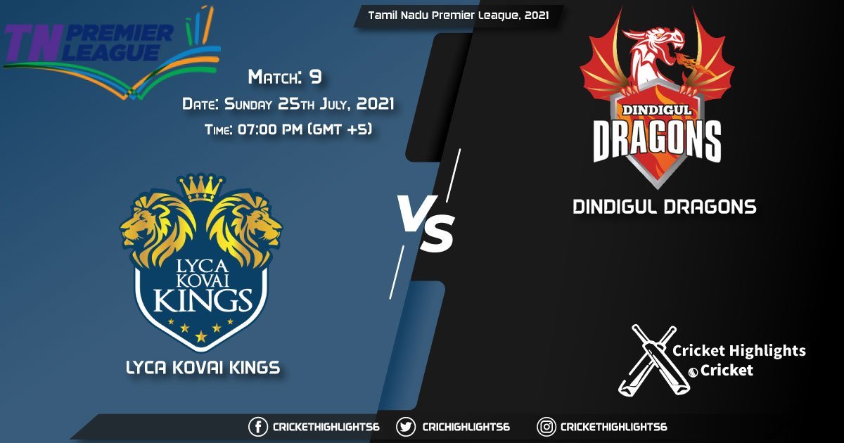 LKK vs DD, Live Scorecard, Match 9, July 25, 2021, Live Cricket Score, Tamil Nadu Premier League, 2021