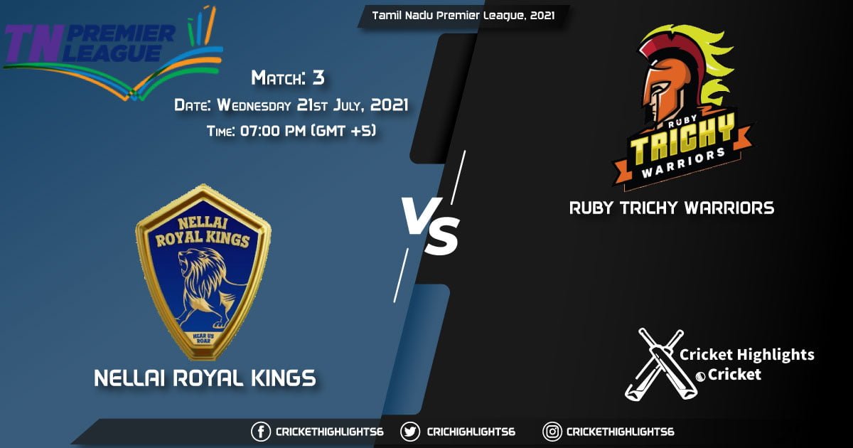 NRK vs RTW, Live Scorecard, Match 3, July 21, 2021, Live Cricket Score, Tamil Nadu Premier League, 2021