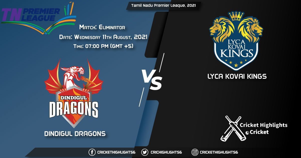 DD vs LKK, Live Scorecard, Match Eliminator, August 11, Live Cricket Score, Tamil Nadu Premier League, 2021