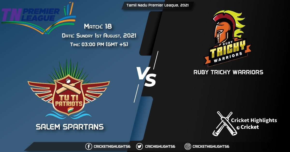 Tamil Nadu Premier League, 2021 Live Match 18, SS vs RTW LIVE Streaming for free, When, Where, How to Watch