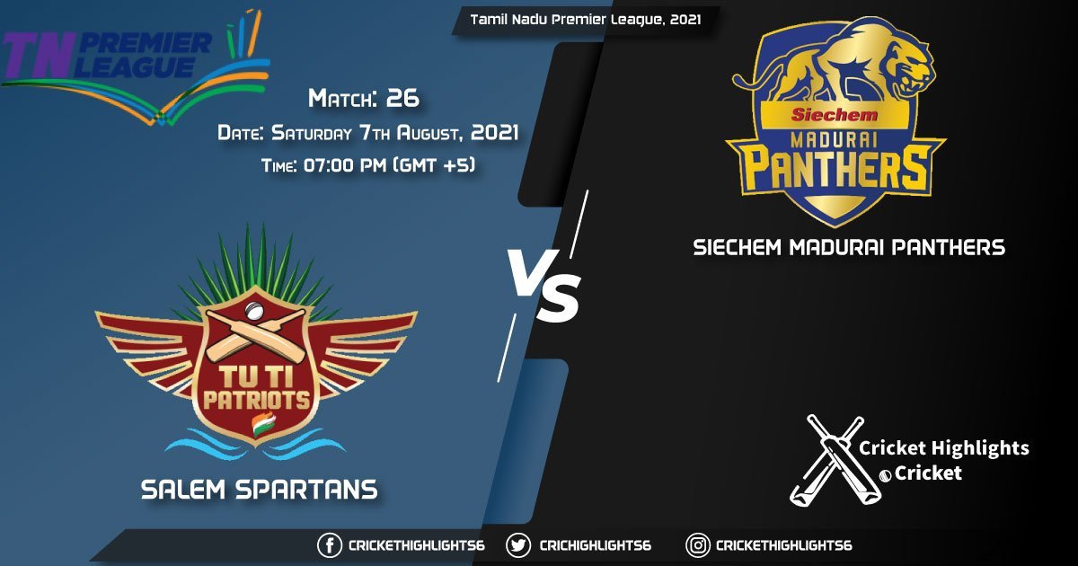 Tamil Nadu Premier League, 2021 Live Match 26, SS vs SMP LIVE Streaming for free, When, Where, How to Watch