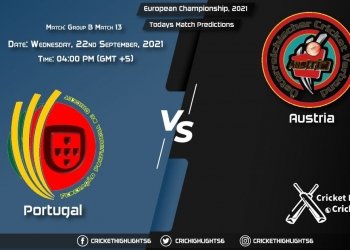 European Championship, 2021, Group B - Match 13 POR vs AUT, Playing 11 & Today's Match Predictionsv
