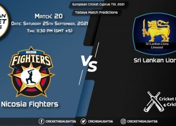 European Cricket Cyprus T10, 2021, Match 20 NFCC vs SLL, Playing 11 & Today's Match Predictions