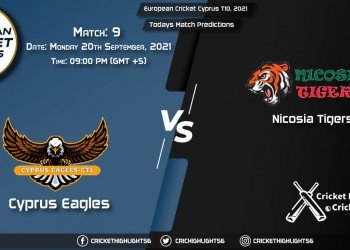European Cricket Cyprus T10, 2021, Match 10 CES vs NCT, Playing 11 & Today's Match Predictions
