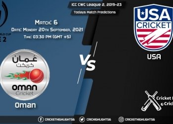 ICC CWC League 2, 2019-23, Match 6 OMA vs USA, Playing 11 & Today's Match Predictions