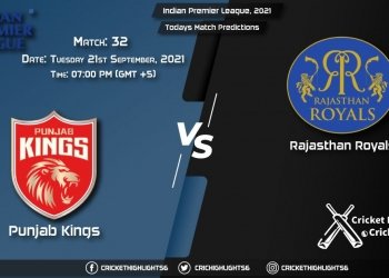Indian Premier League, 2021, Match 32 PBKS vs RR, Playing 11 & Today's Match Predictions