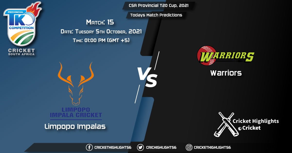 CSA Provincial T20 Cup, 2021, Match 15 LIM vs WAR, Playing 11 & Today's Match Predictions