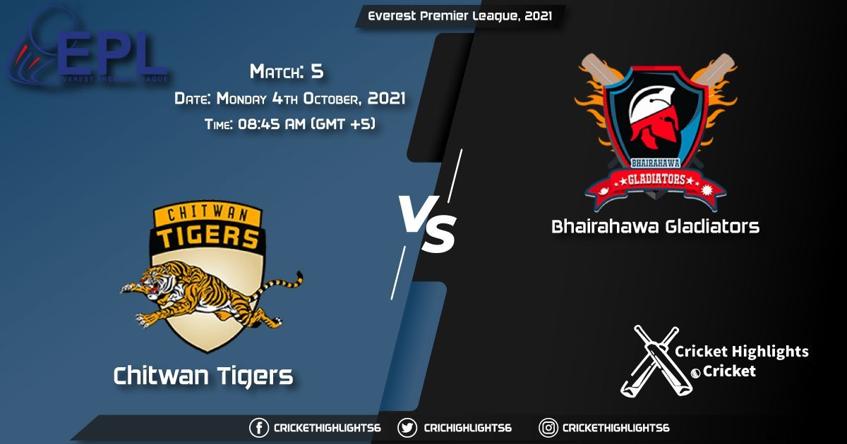 CT vs BG Live Score Match 5, Playing 11 Live Match Today, October 4, 2021, Everest Premier League, 2021