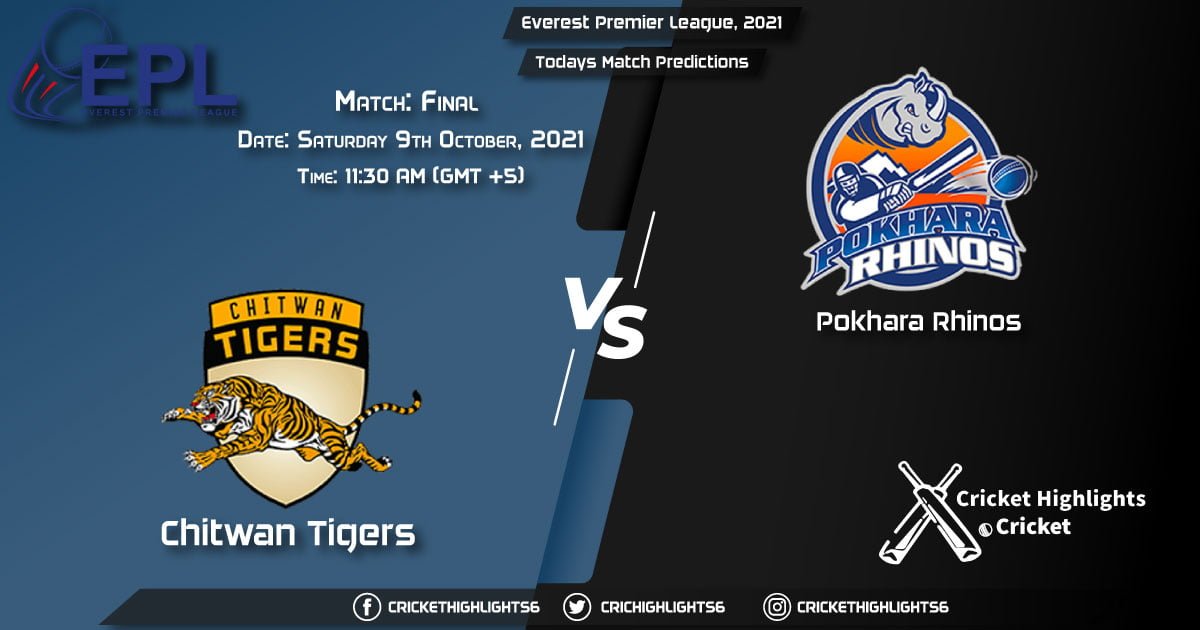 Everest Premier League, 2021, Final Match CT vs PR, Playing 11 & Today's Match Predictions