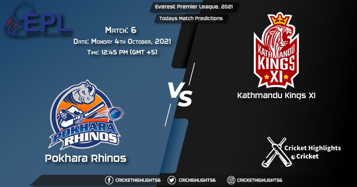 Everest Premier League, 2021, Match 6 PR vs KK, Playing 11 Today's Match Predictions