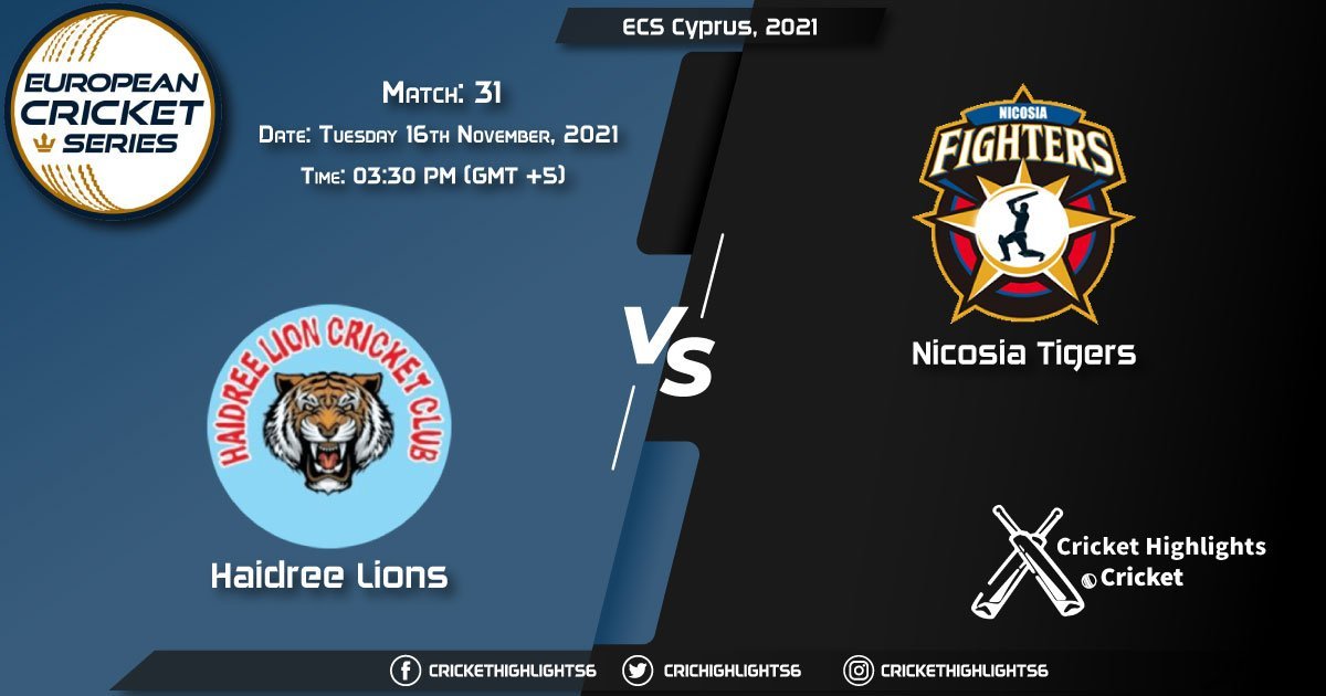 HAL vs NCT, Live Scorecard, Match 31, November 16th, 2021, Live Cricket Score, ECS Cyprus, 2021