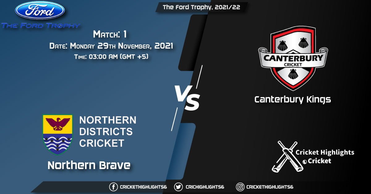 NB vs CK, Live Scorecard, Match 1, November 29, 2021, Live Cricket Score, The Ford Trophy, 202122