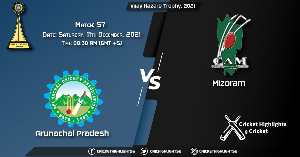 AP vs MIZ, Live Scorecard, Match 57, December 11, 2021, Live Cricket Score, Vijay Hazare Trophy, 2021