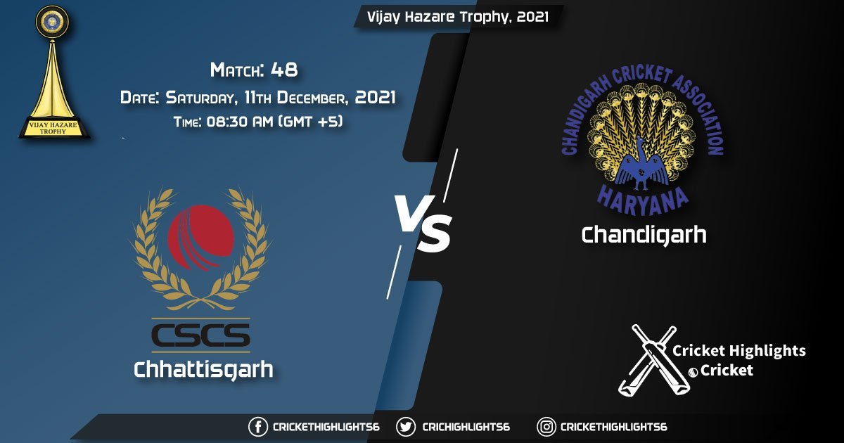 CHA vs CHN, Live Scorecard, Match 48, December 11, 2021, Live Cricket Score, Vijay Hazare Trophy, 2021