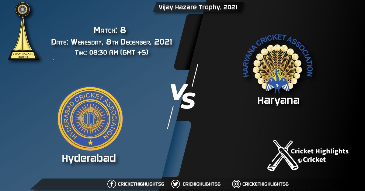 HYD vs HAR, Live Scorecard, Match 8, December 8, 2021, Live Cricket Score, Vijay Hazare Trophy, 2021