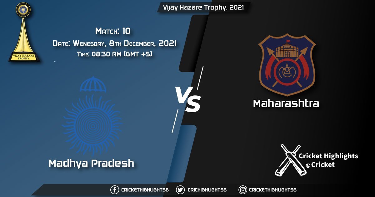 MP vs MAH, Live Scorecard, Match 10, December 8, 2021, Live Cricket Score, Vijay Hazare Trophy, 2021