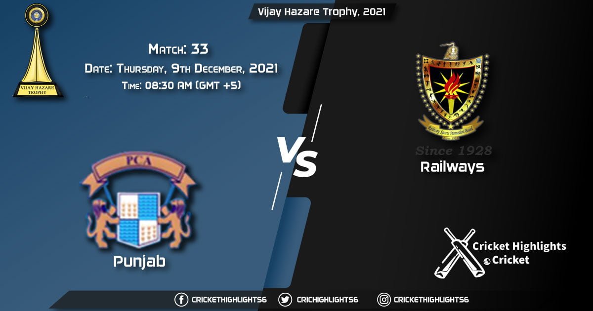 PUN vs RAI, Live Scorecard, Match 33, December 9, 2021, Live Cricket Score, Vijay Hazare Trophy, 2021