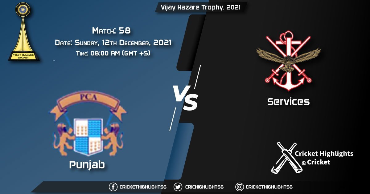 PUN vs SER, Live Scorecard, Match 58, December, 12, 2021, Live Cricket Score, Vijay Hazare Trophy, 2021