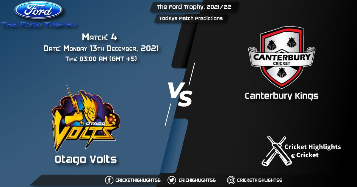 The Ford Trophy, 202122, Match 4 OV vs CTM, Playing 11 & Today's Match Predictions