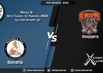 BAV vs SLO, Live Scorecard, Match 6, February 1, 2022, ECN Gibraltar, 2022