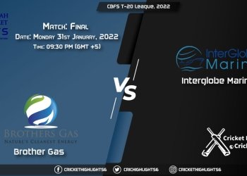 BG vs IGM, Live Scorecard, Match Final, January 31, 2022, CBFS T-20 League, 2022
