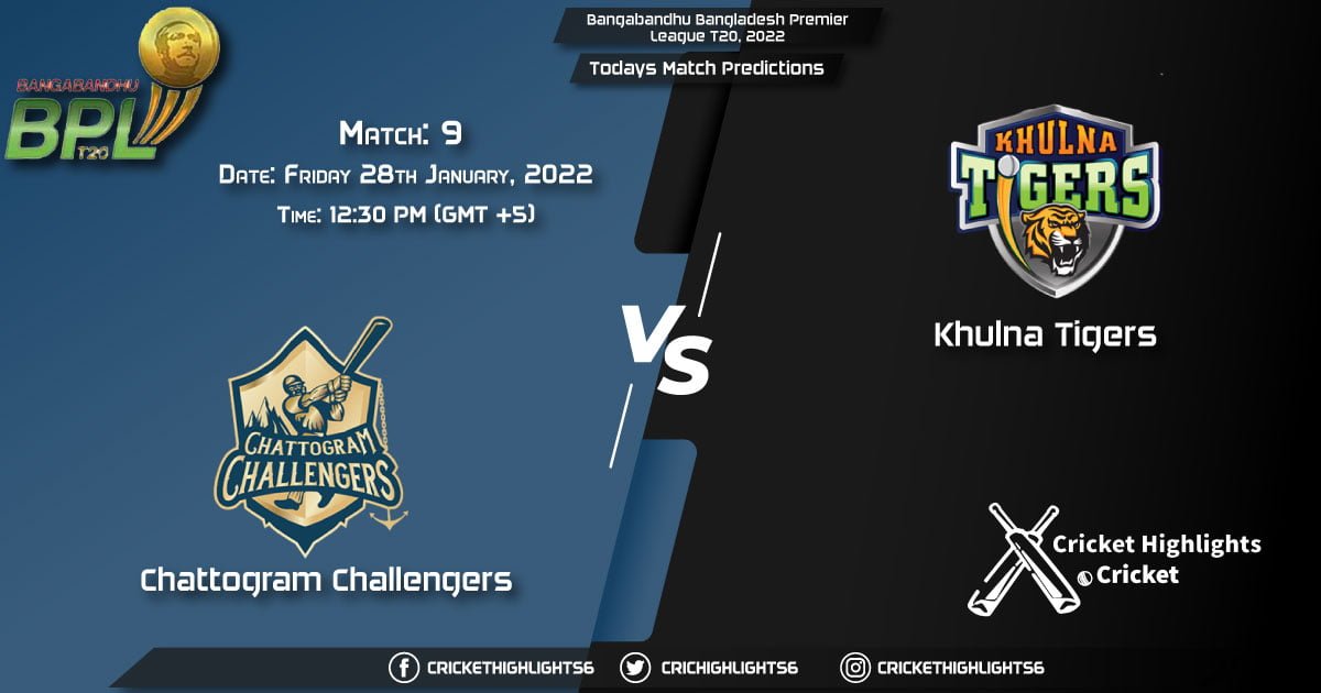 Bangabandhu Bangladesh Premier League T20, 2022, Match 9 CCH vs KHT, Playing 11 & Today's Match Predictions