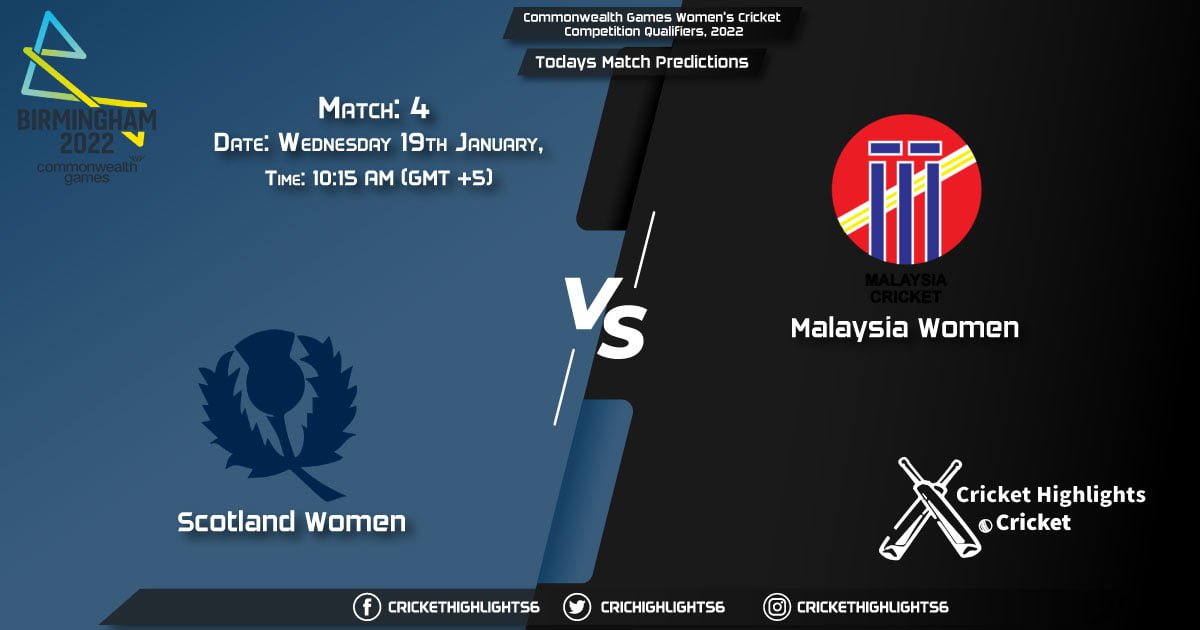 Commonwealth Games Women's Cricket Competition Qualifiers, 2022, Match 4 SC-W vs ML-W, Playing 11 & Today's Match Predictions