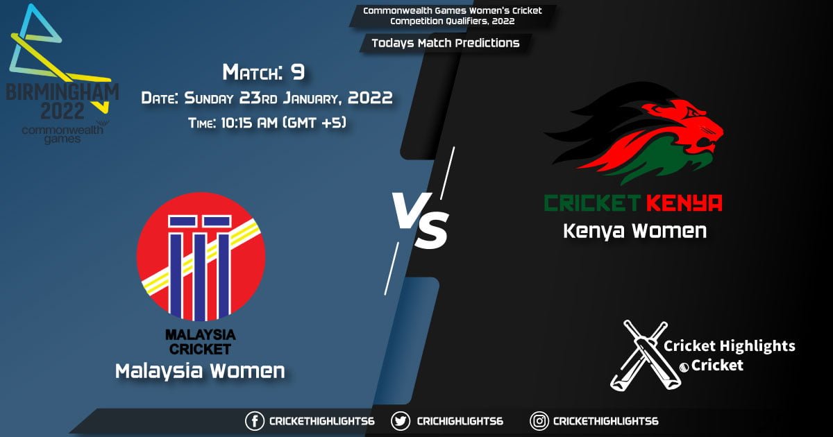 Commonwealth Games Women's Cricket Competition Qualifiers, 2022, Match 9 ML-W vs KEN-W, Playing 11 & Today's Match Predictions